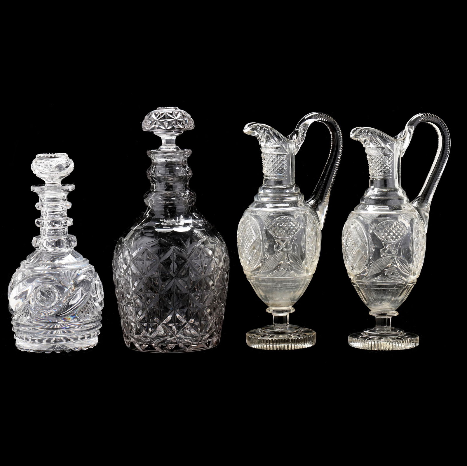 Four Anglo-Irish Cut Glass Decanters (1 of 11)