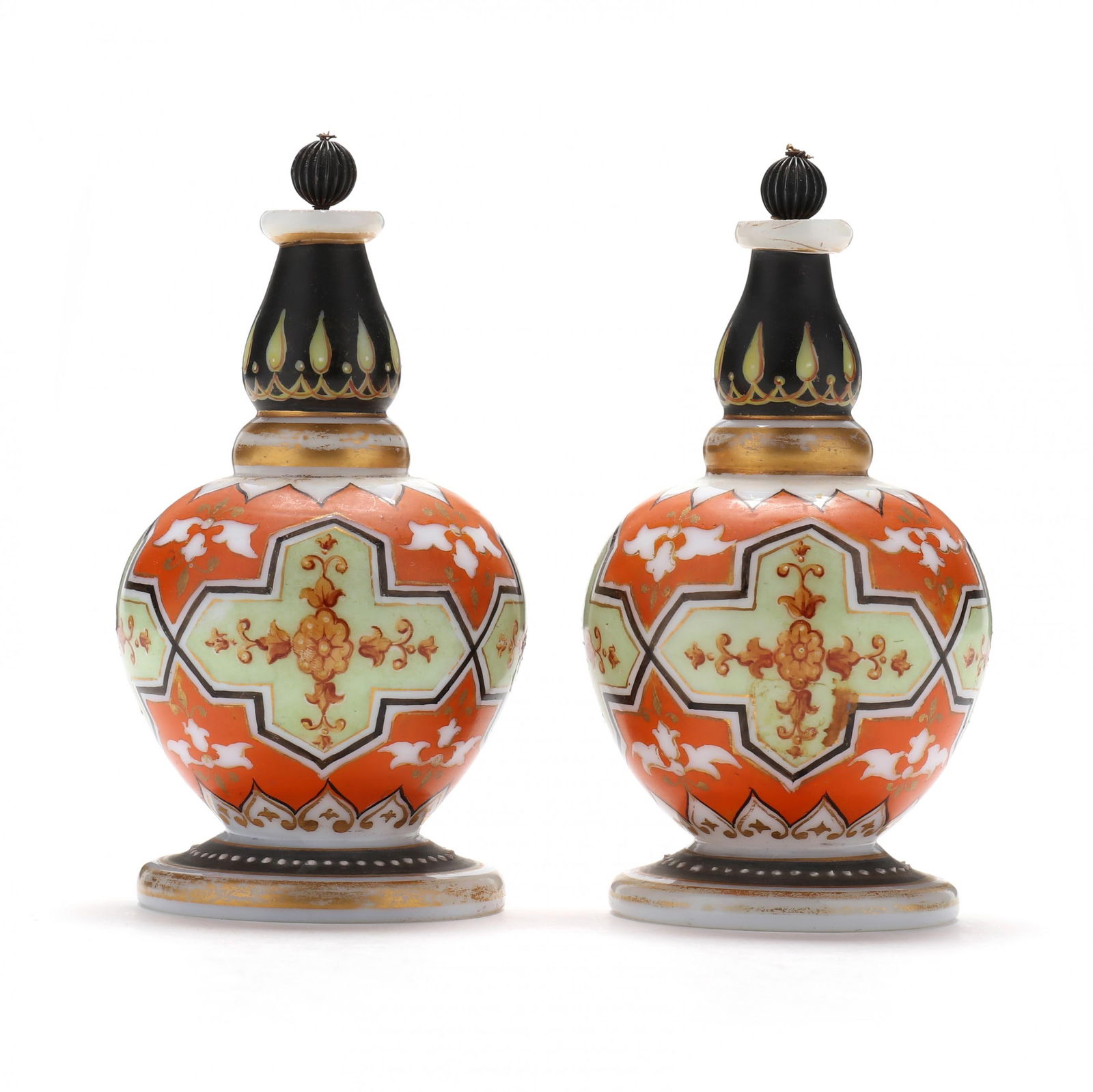 Pair of Bohemian Glass Scent Bottles (1 of 8)