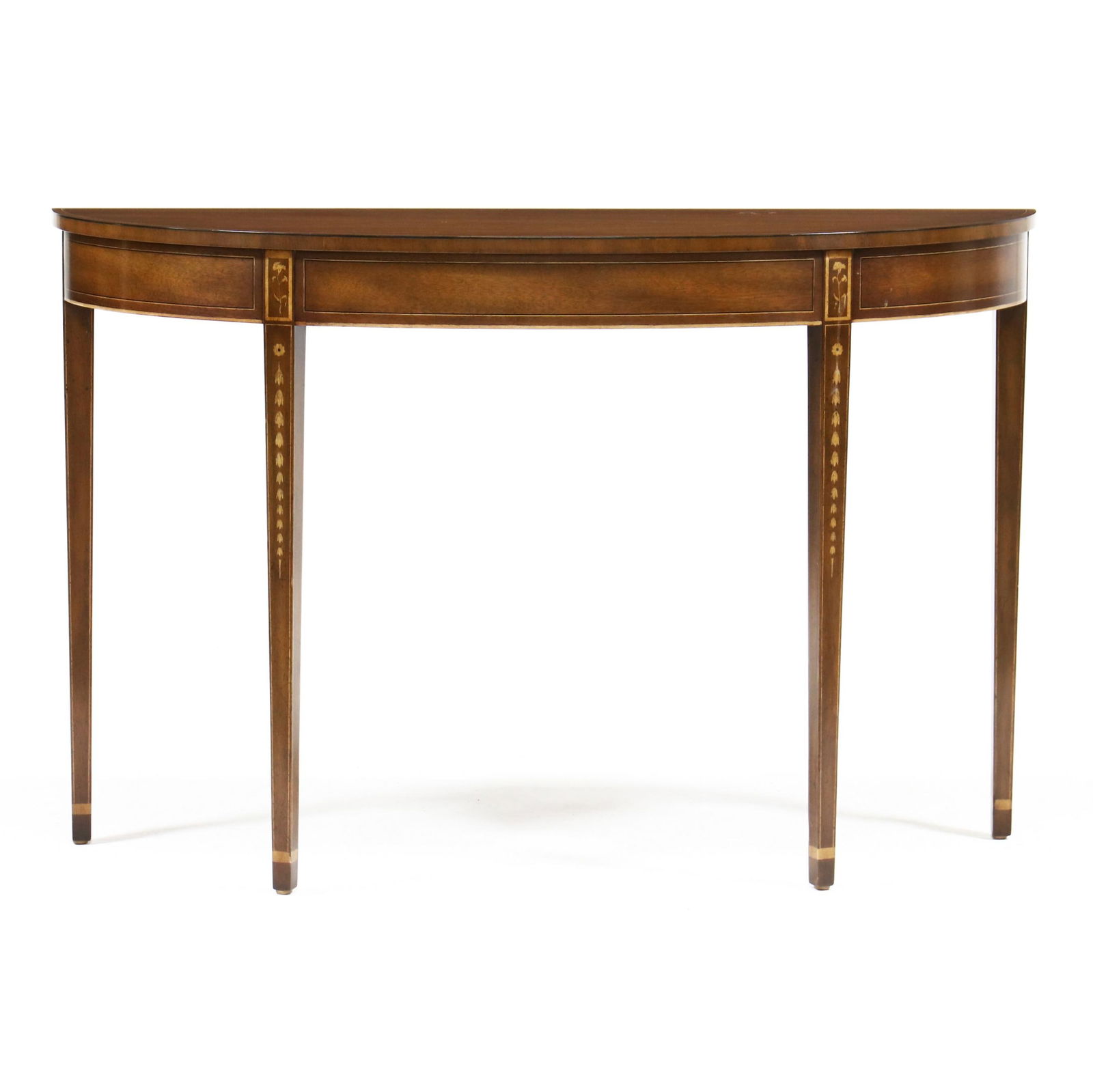 Kittinger, Federal Style Inlaid Demilune Table (1 of 7)