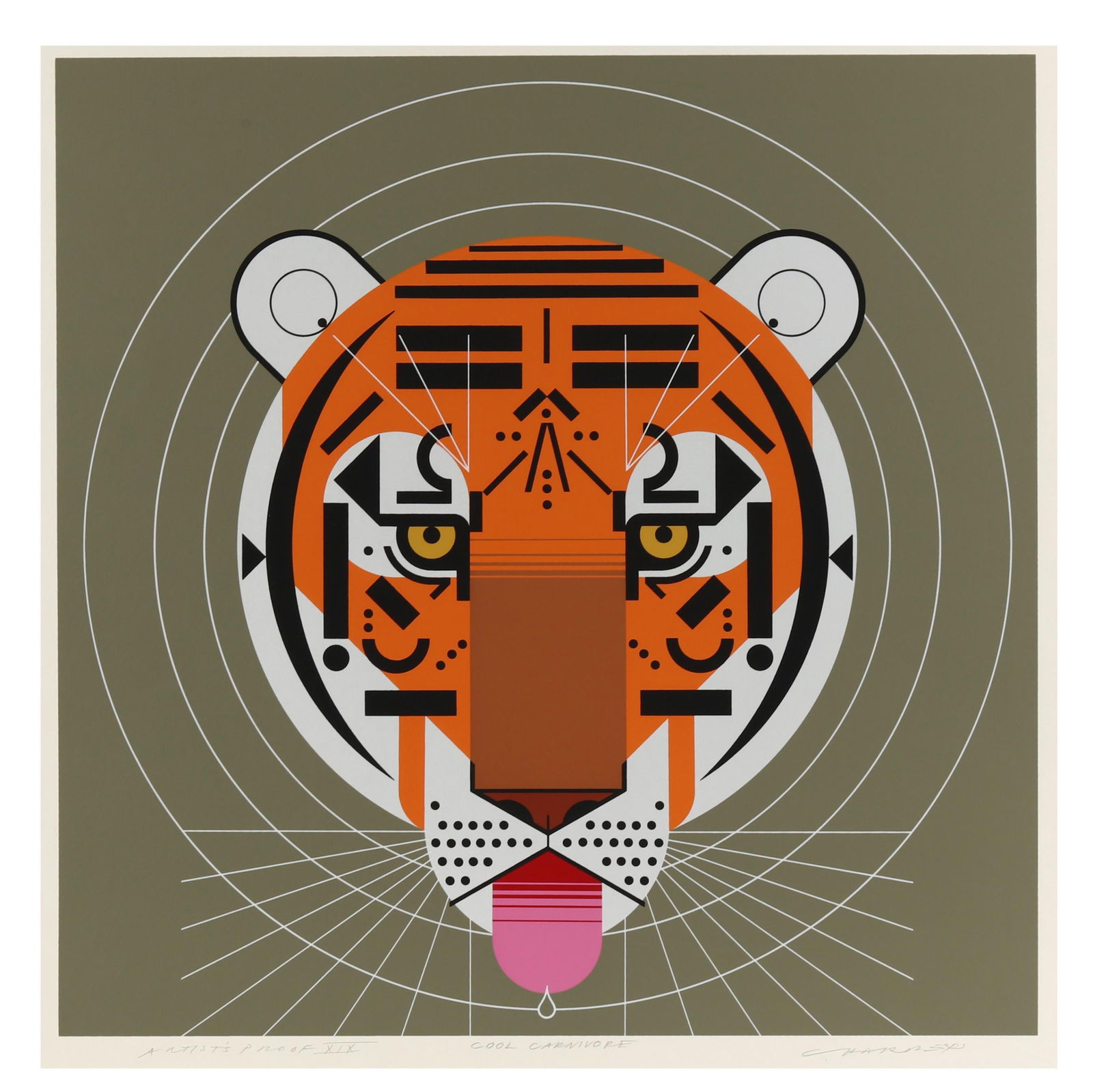 Charley Harper (American, 1922-2007),  Cool Carnivore (1 of 7)