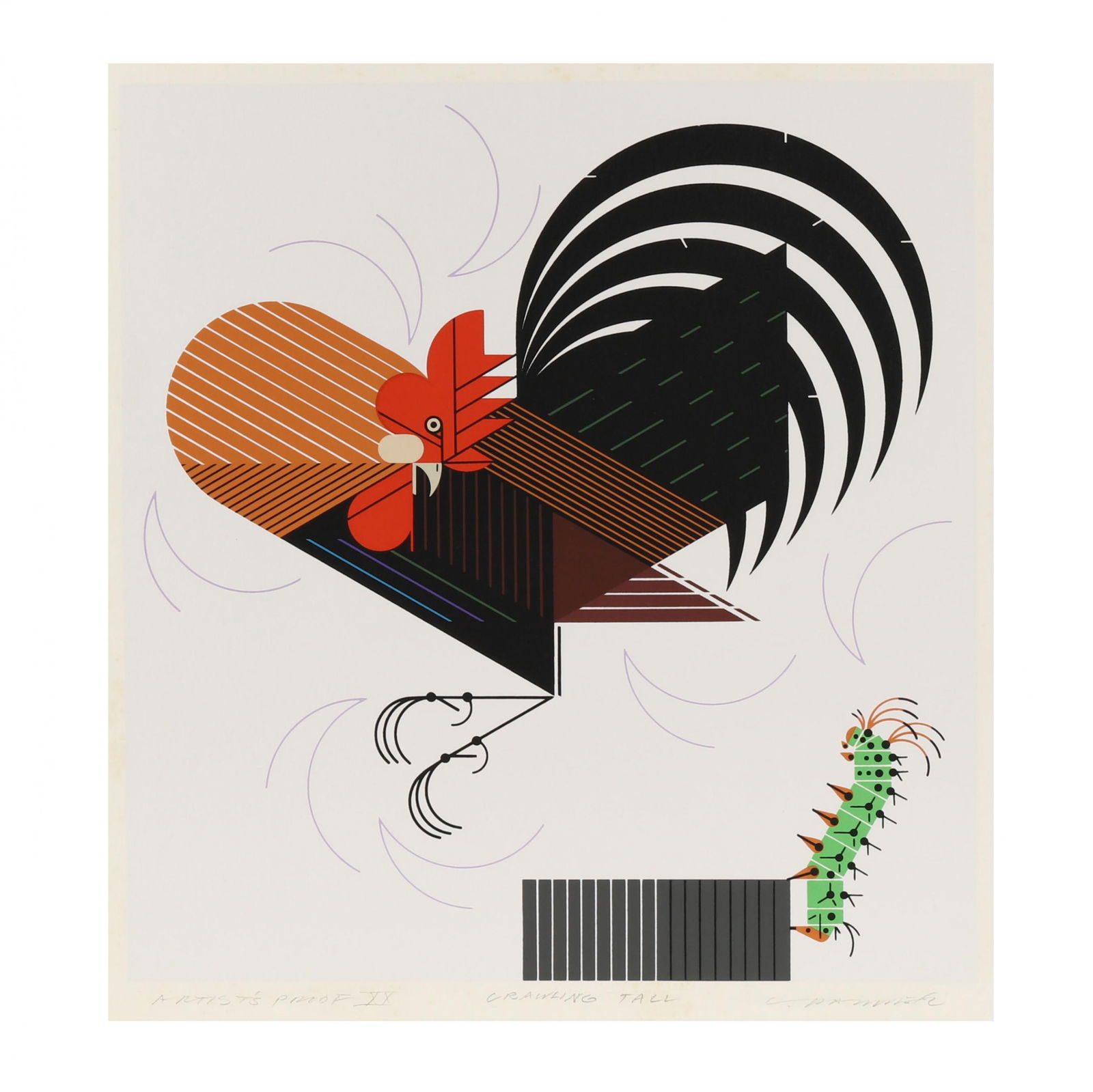 Charley Harper (American, 1922-2007), Crawling Tall: Charley Harper (American, 1922-2007), Crawling Tallserigraph in colors, 1978, pencil signed and numbered "Artist's Proof XX" to lower margin, unframed. Sheet size 19 x 18 1/4 in. Charley Harper (1922�