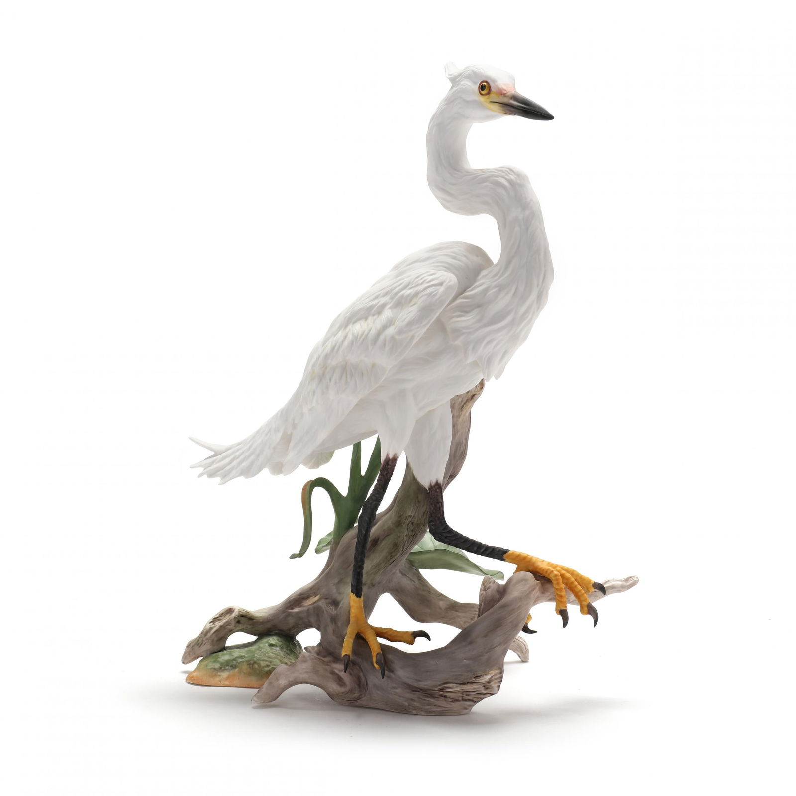 Boehm Porcelain, Snowy Egret: Boehm Porcelain, Snowy EgretMade in the U.S.A., 1993, from the Edward Marshall Boehm Studio for The Official National Audubon Society, an exclusive numbered edition signed by Mrs. Helen F. Boehm, numb