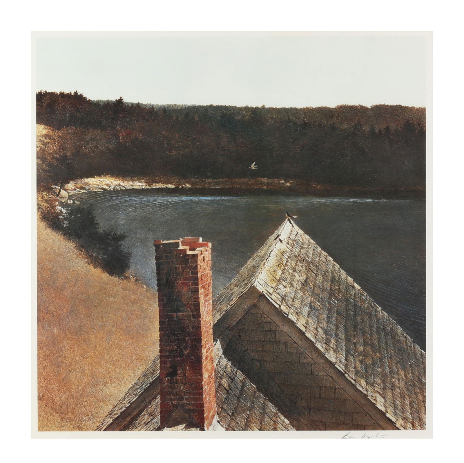 after Andrew Wyeth (American, 1917-2009),  End of Olsons (1 of 6)