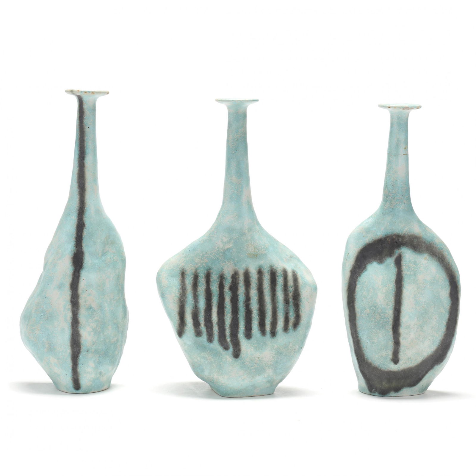 Bruno Gambone (Italian, b. 1936), Three Bottle Vases (1 of 9)