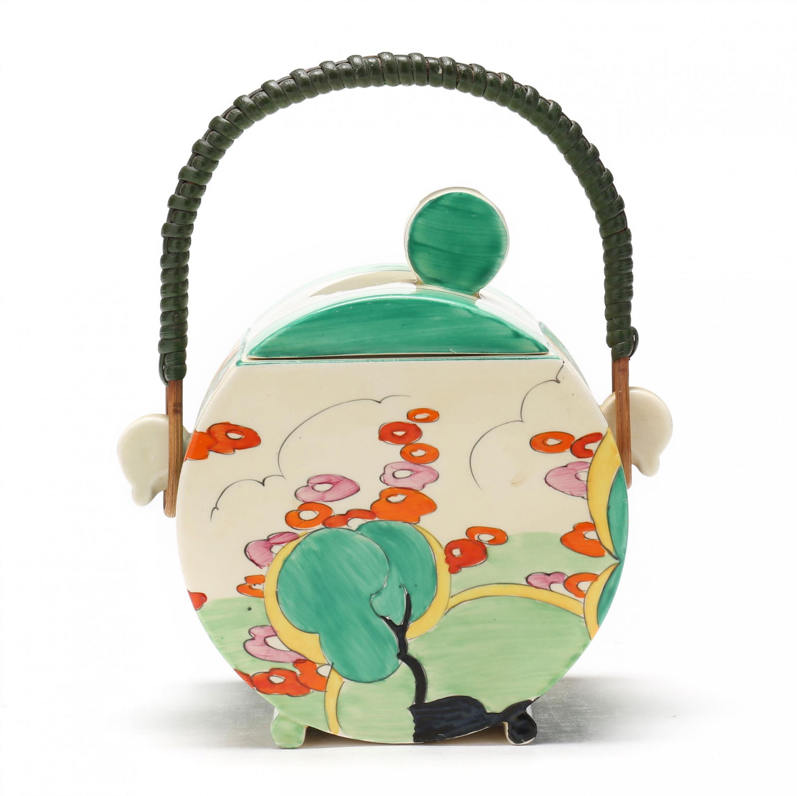 Clarice Cliff Bizarre Ware Lidded Biscuit Box (1 of 7)