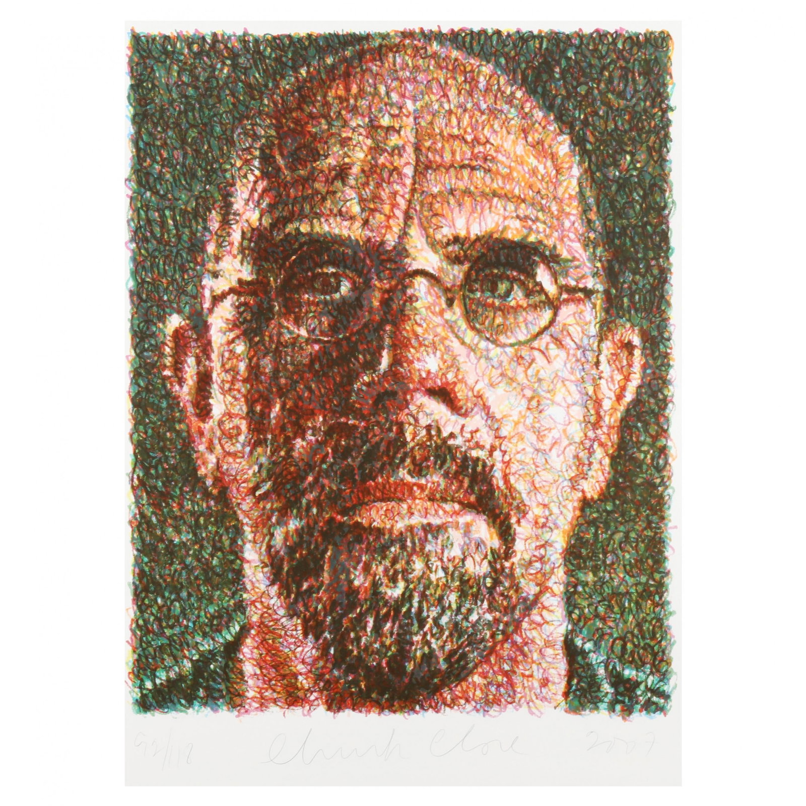 Chuck Close (American, 1940-2021),  Self Portrait (1 of 6)