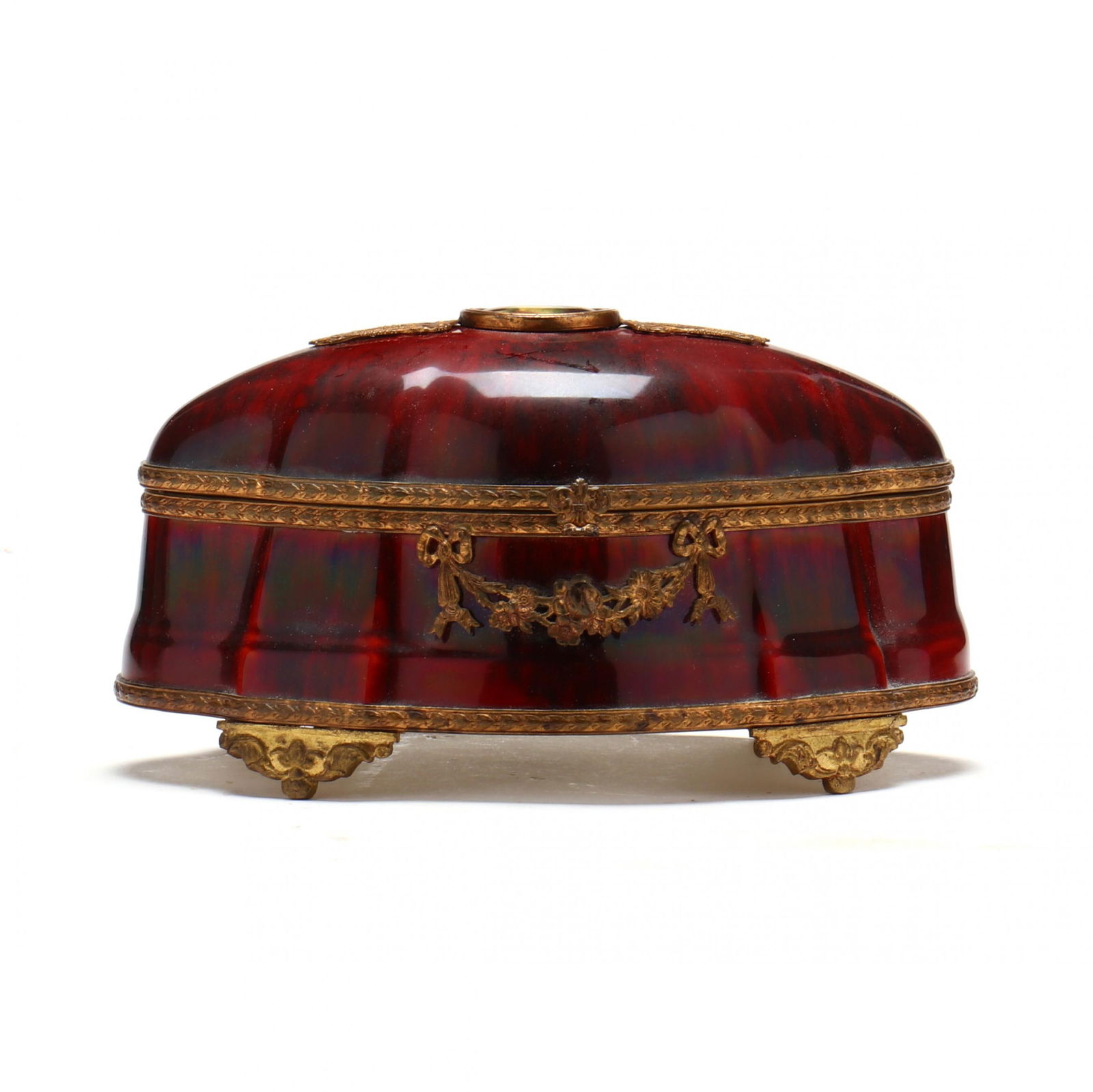 Paul Millet (French, 1870-1950) for Sevres, Ormolu Mounted Porcelain Keepsake Box (1 of 9)