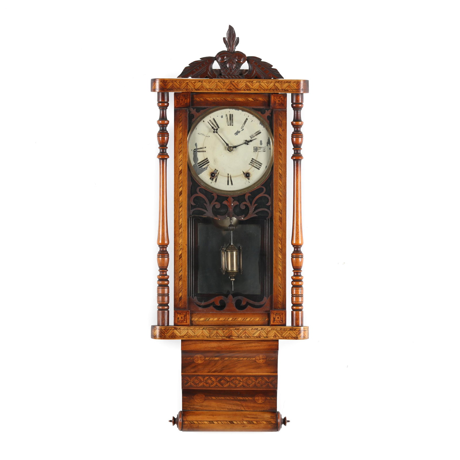 Jerome & Co. Inlaid "Anglo-American" Wall Clock (1 of 10)