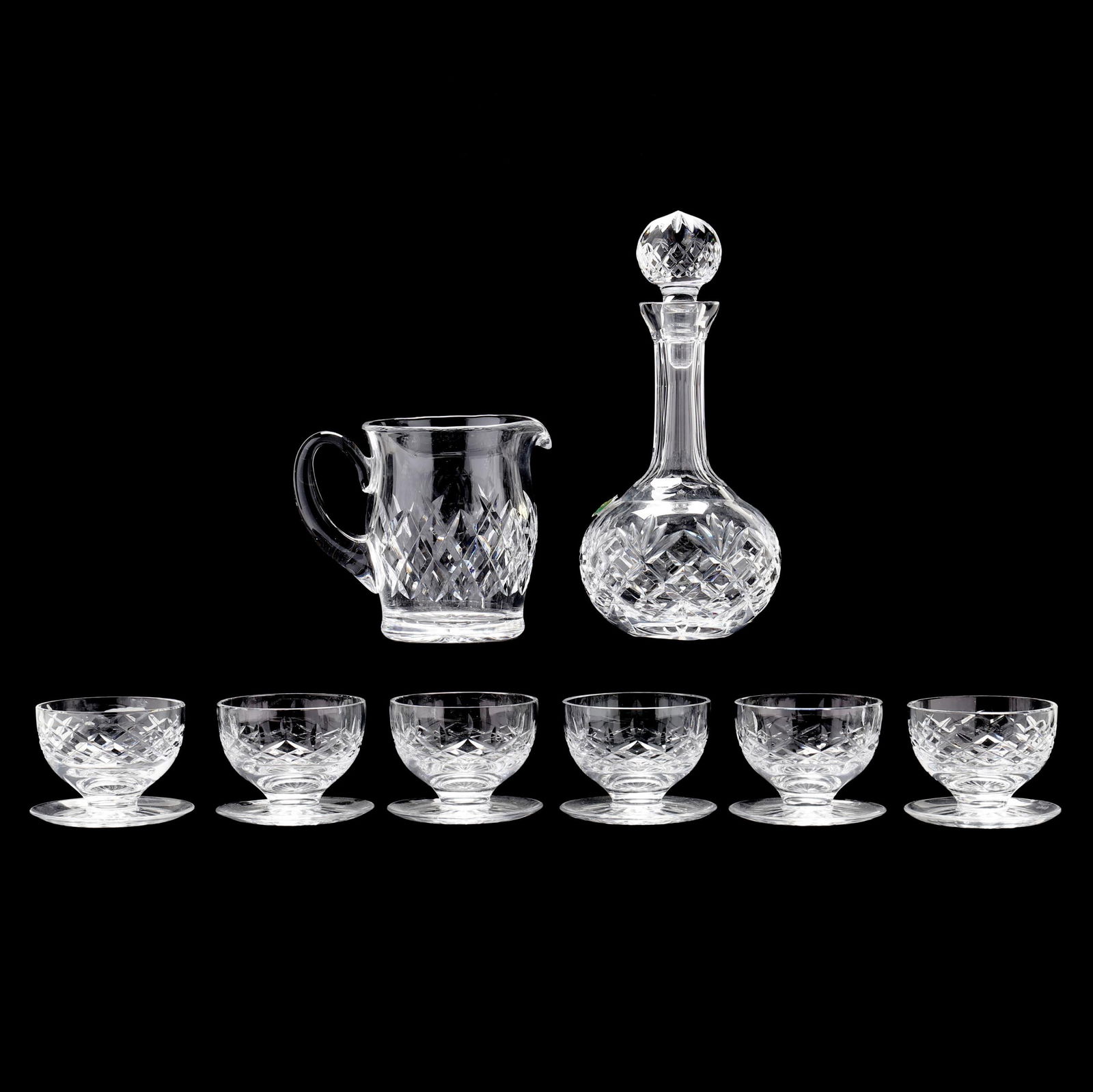 Group of Waterford Crystal, Decanter, Pitcher & Sherbets (1 of 11)