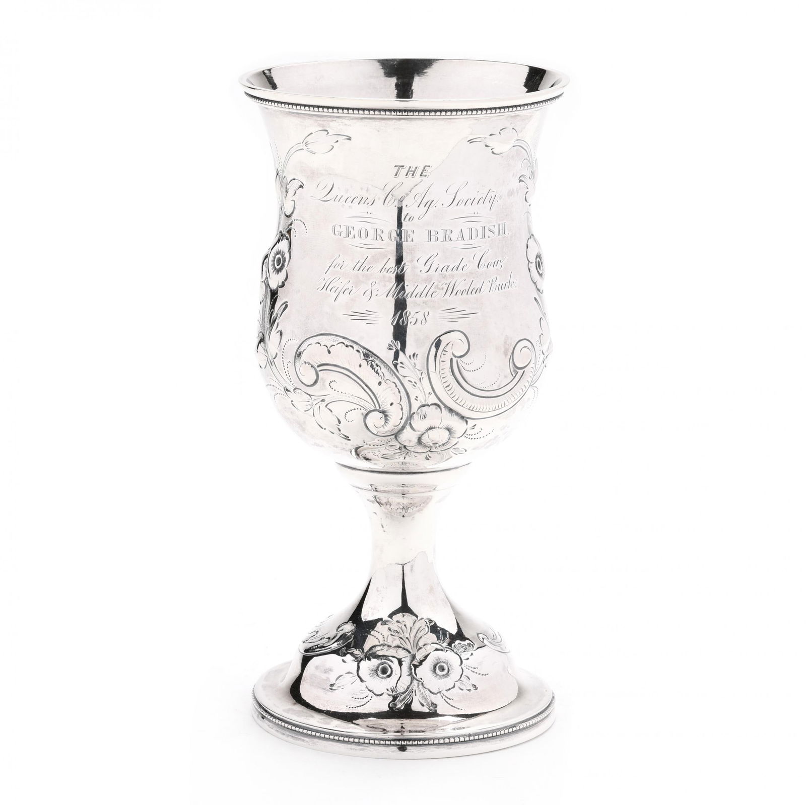 An American Coin Silver Agricultural Trophy Cup (1 of 4)