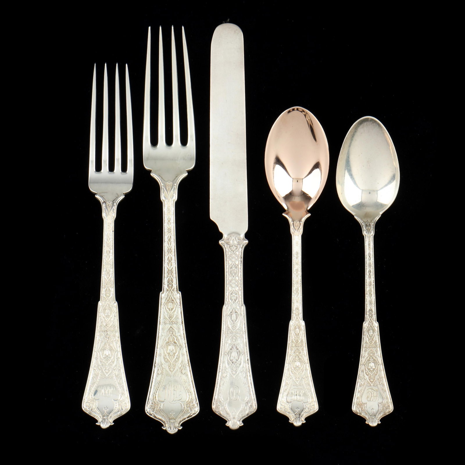 A Tiffany & Co.  Persian  Sterling Silver Flatware Service (1 of 5)