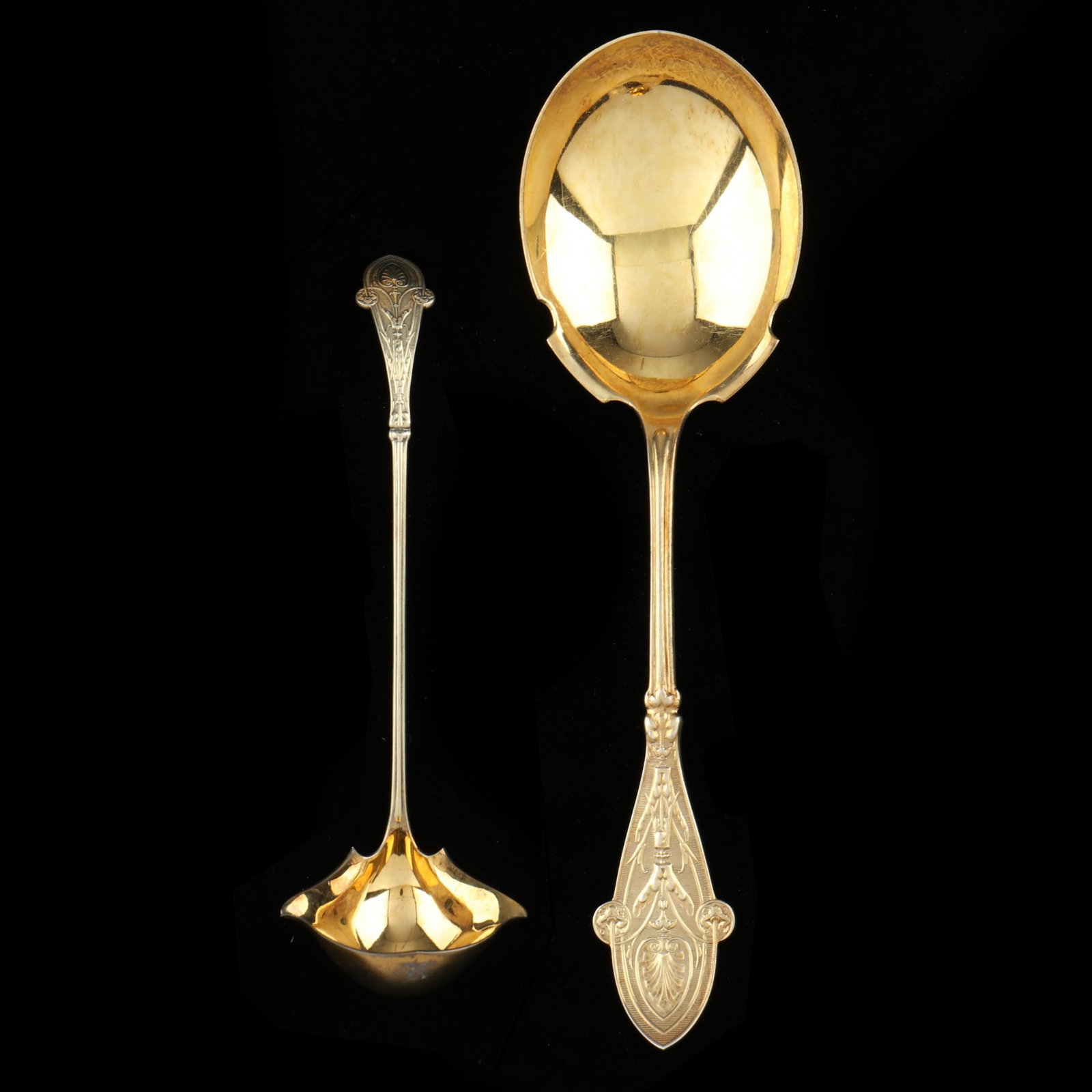 Two Tiffany & Co.  Italian  Sterling Silver Servers with Gold Wash (1 of 6)