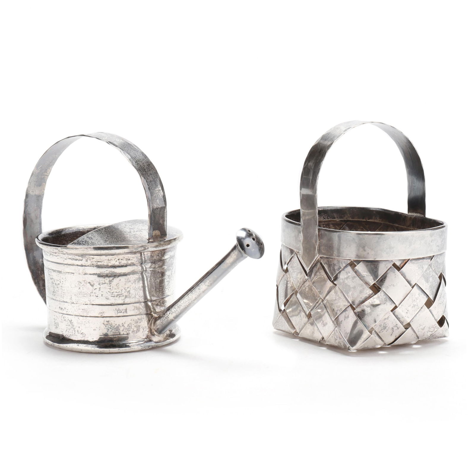 A Cartier Sterling Silver Miniature Basket and Watering Can (1 of 15)