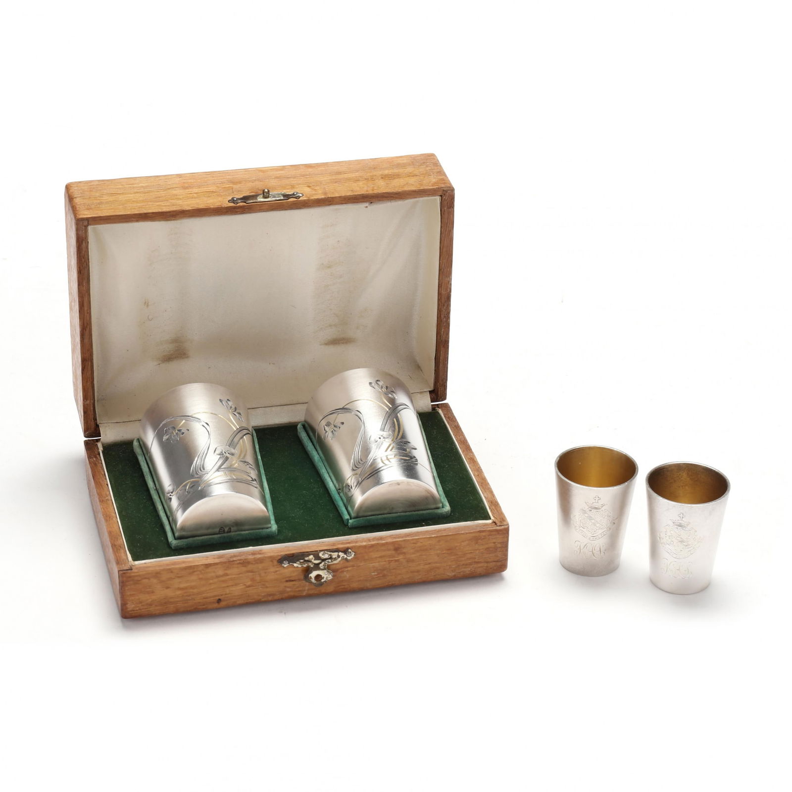 Two Pairs of Continental Silver Drinking Cups (1 of 9)