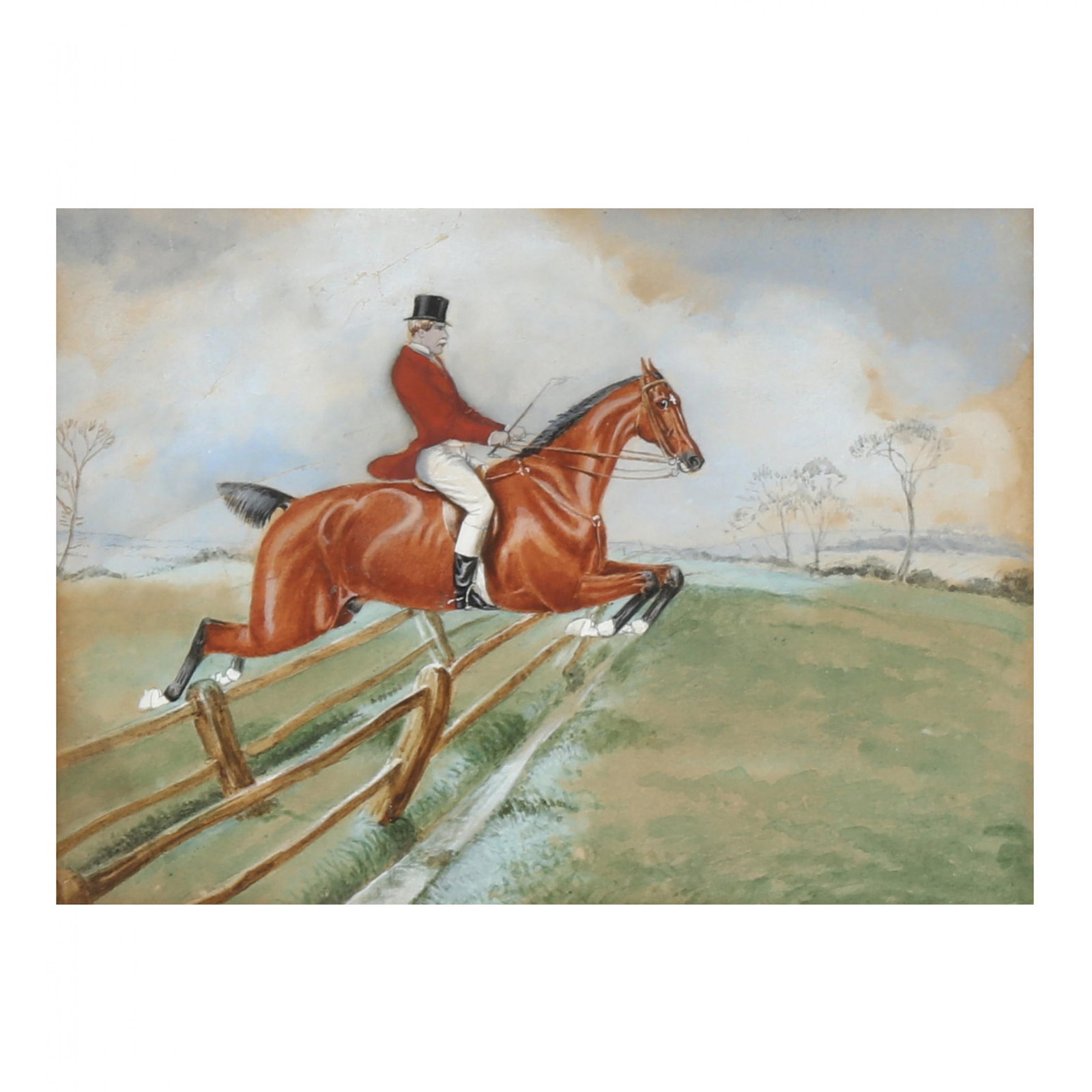 English School (Late 19th Century), Fox Hunt Scene (1 of 5)