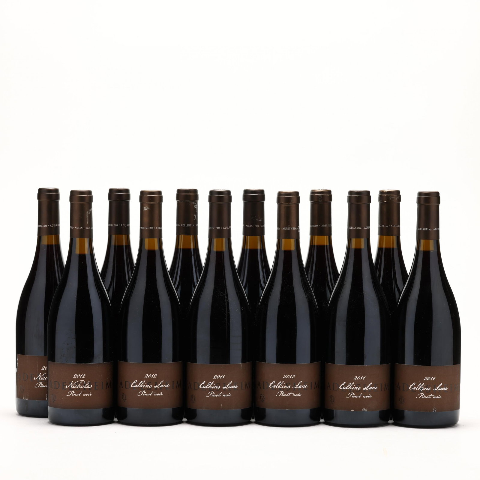 2011 & 2012 Adelsheim: 2011 & 2012 Adelsheim Vintage 2011, Adelsheim, Nicholas Vineyard, Pinot Noir, Chehalem Mountains, 2-1.5cm, 2snl (2 750 ml) Vintage 2012, Adelsheim, Nicholas Vineyard, Pinot Noir, Chehalem Mountains, 3