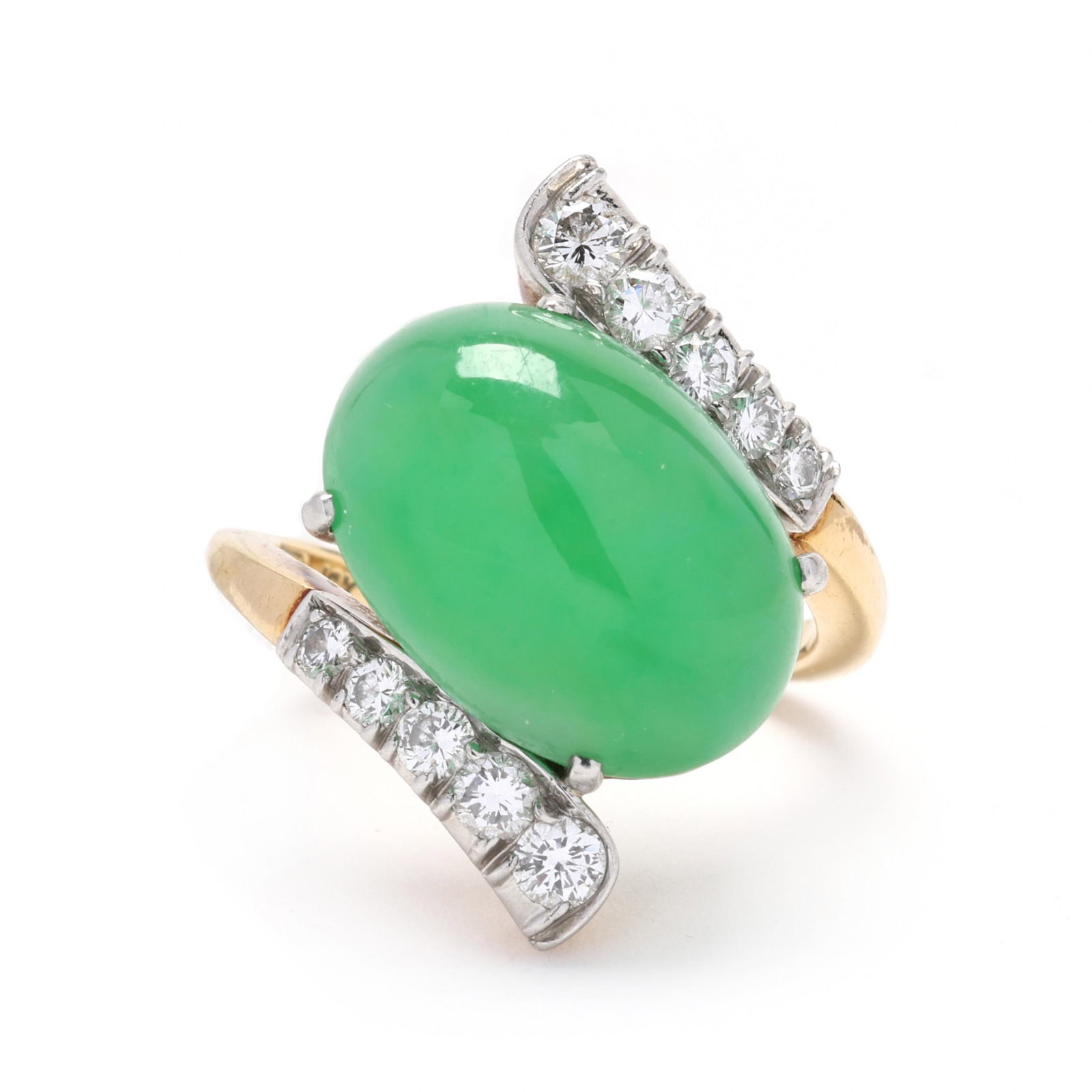 Gold, Jadeite Jade, and Diamond Ring (1 of 5)