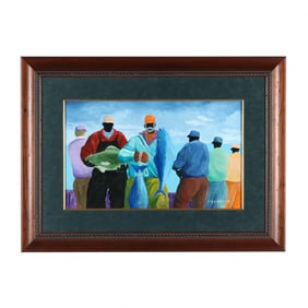 Ivey Hayes (NC, 1948-2012),  Fishing Party