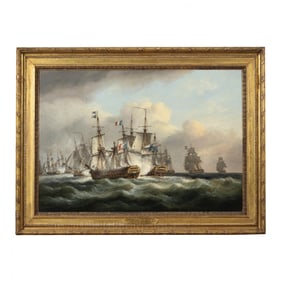 Thomas Luny (British, 1759-1837), Battle of Tory Island, 12th October 1798