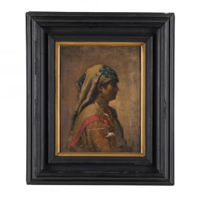 Charles Sprague Pearce (American, 1851-1914), A Woman in Profile