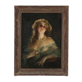 Bernhard Zickendraht (German, 1854-1937), Woman with Pearls