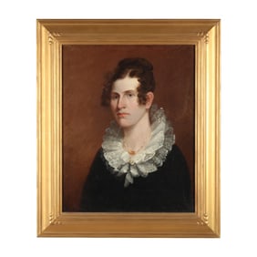 American School (Early 19th Century), Portrait of a Federal Woman Attired in a Collar and Pearls