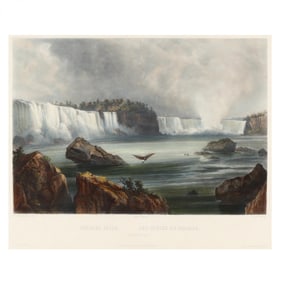 Karl Bodmer (Swiss, 1809-1893),  Niagara Falls, Tableau 39