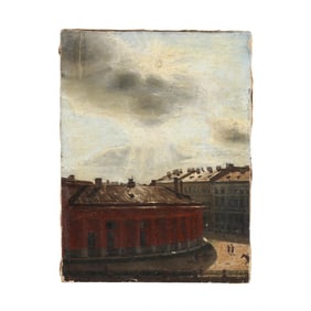 Vladimir Grinberg (Russian, 1896-1942), Street Scene