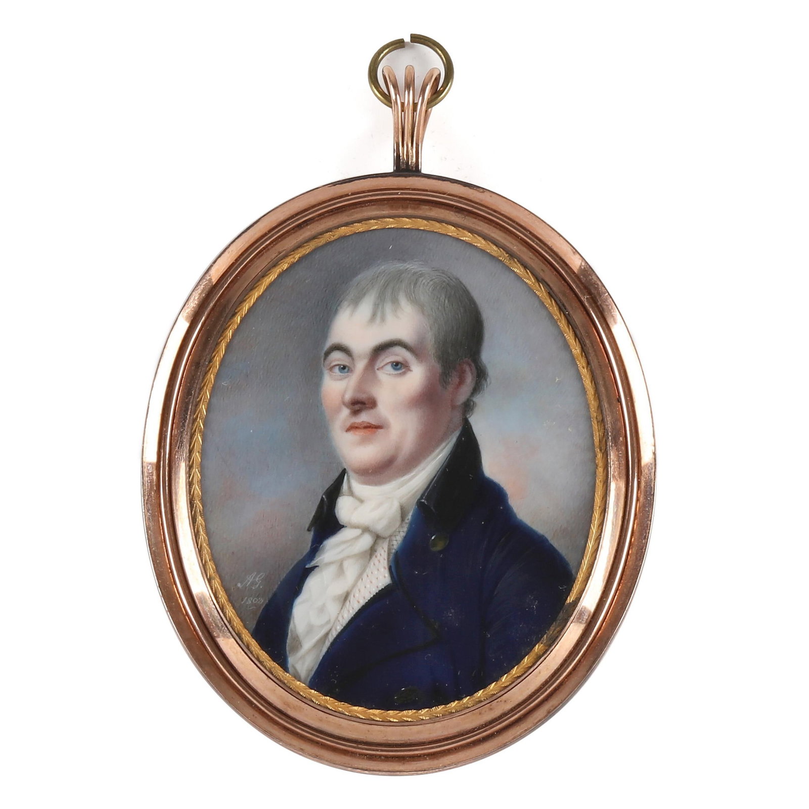 Alexander Gallaway (Scottish, fl.1794-1812), Portrait Miniature of a Regency Gentleman (1 of 4)