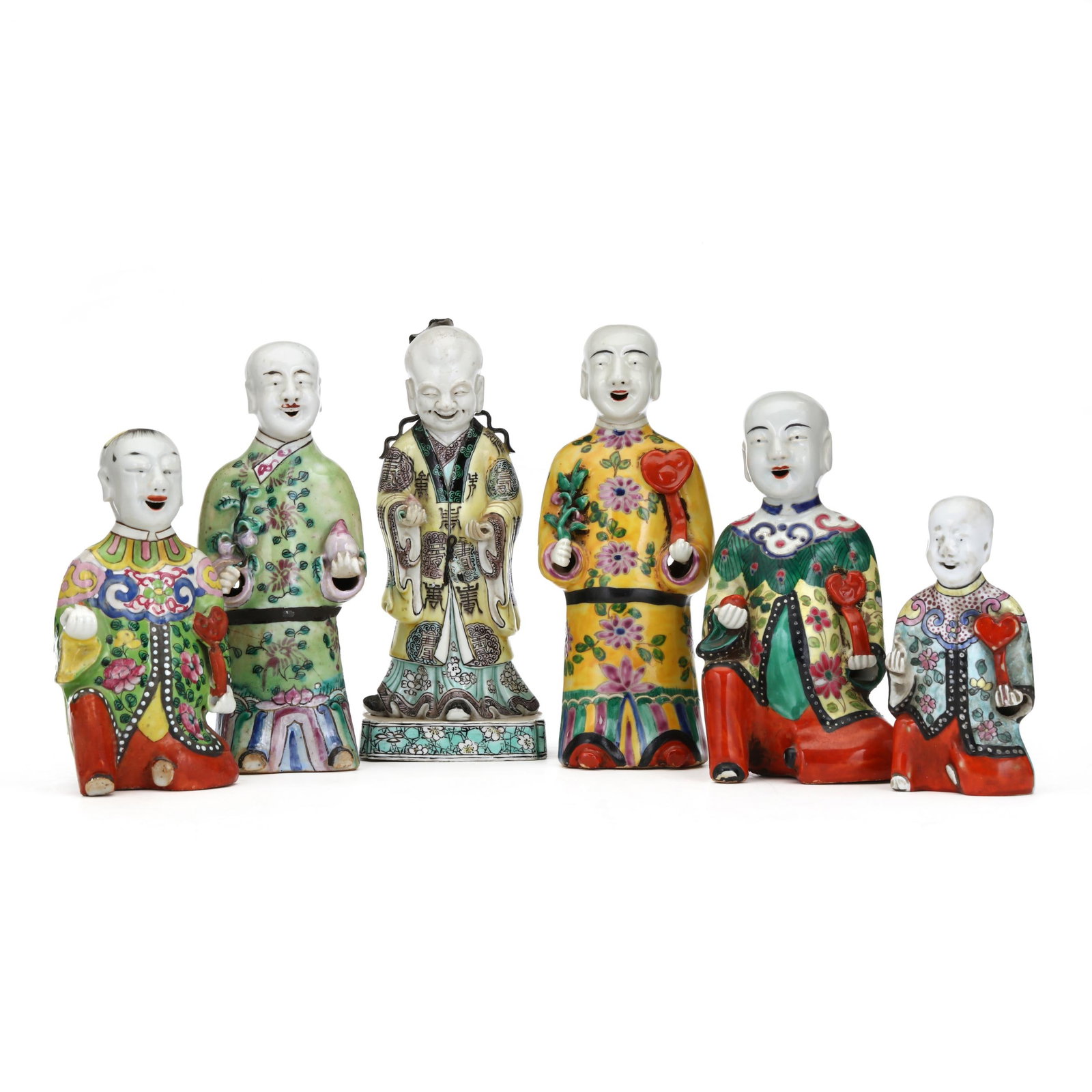 A Group of Six Chinese Export Porcelain Figures (1 of 8)
