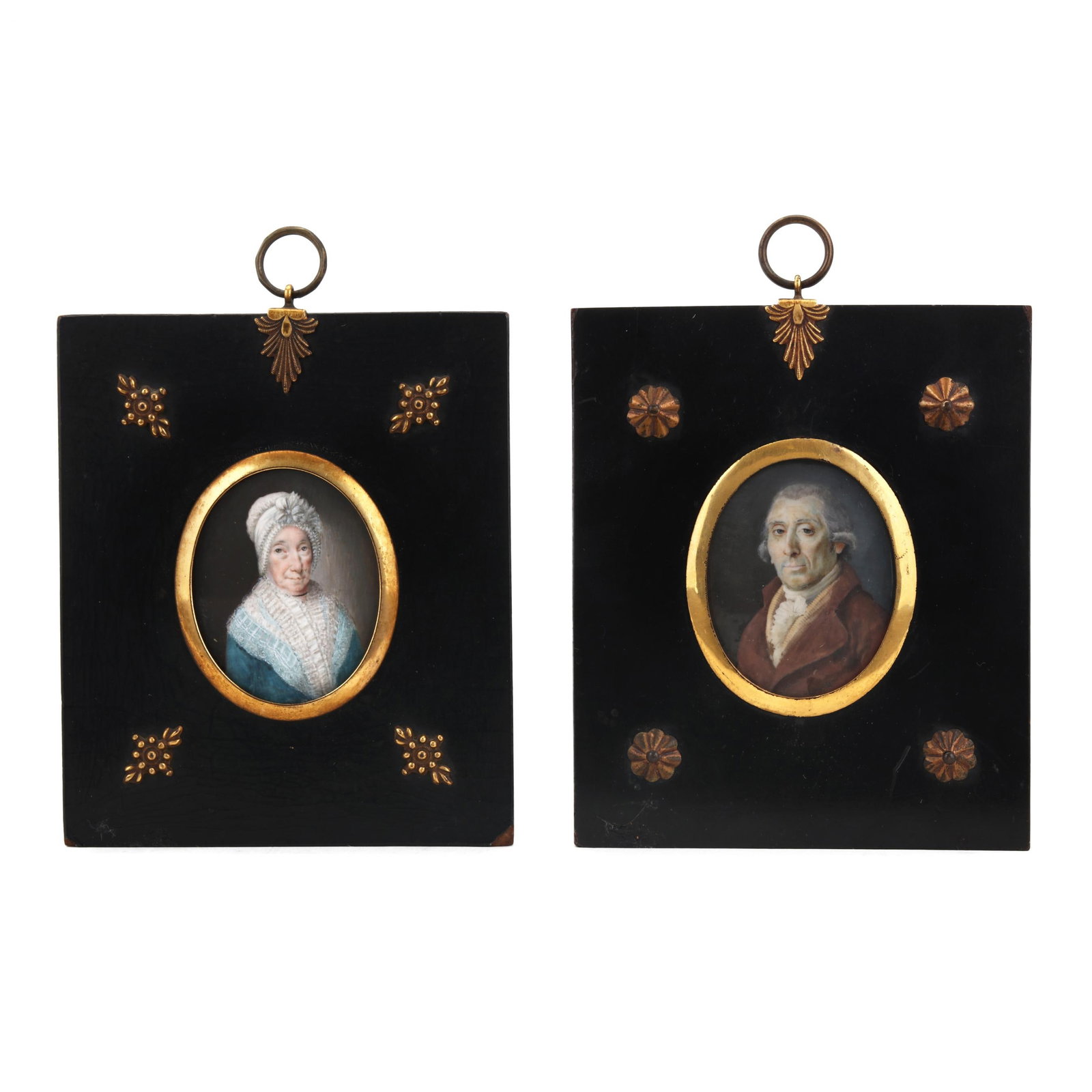 German School (Late 18th Century), A Pair of Portrait Miniatures (1 of 7)
