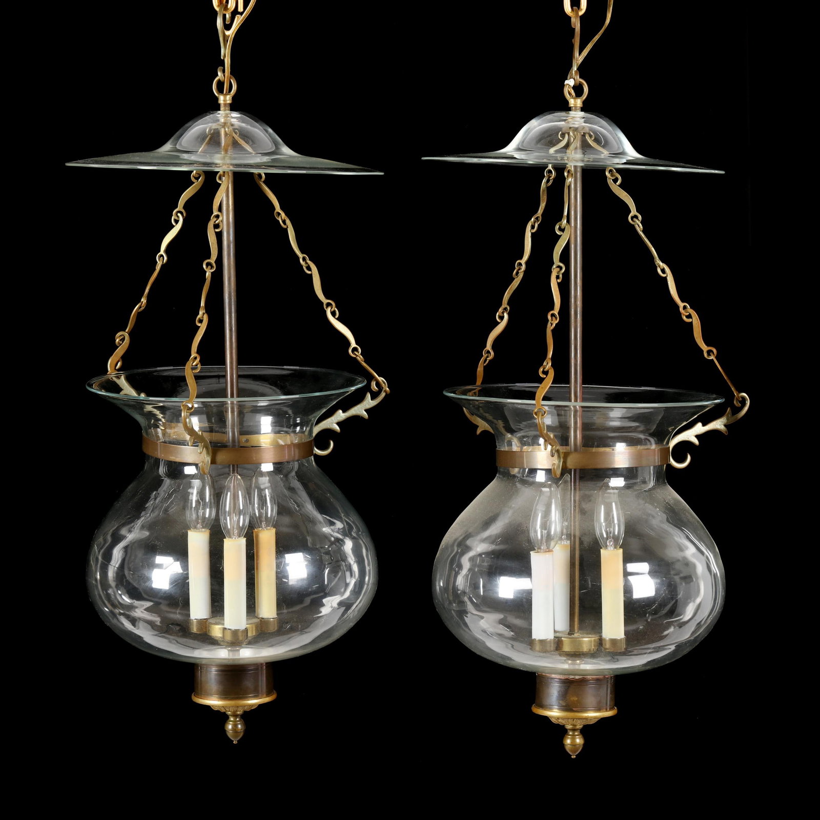 Pair of Classical Style Smoke Bell Lanterns (1 of 6)