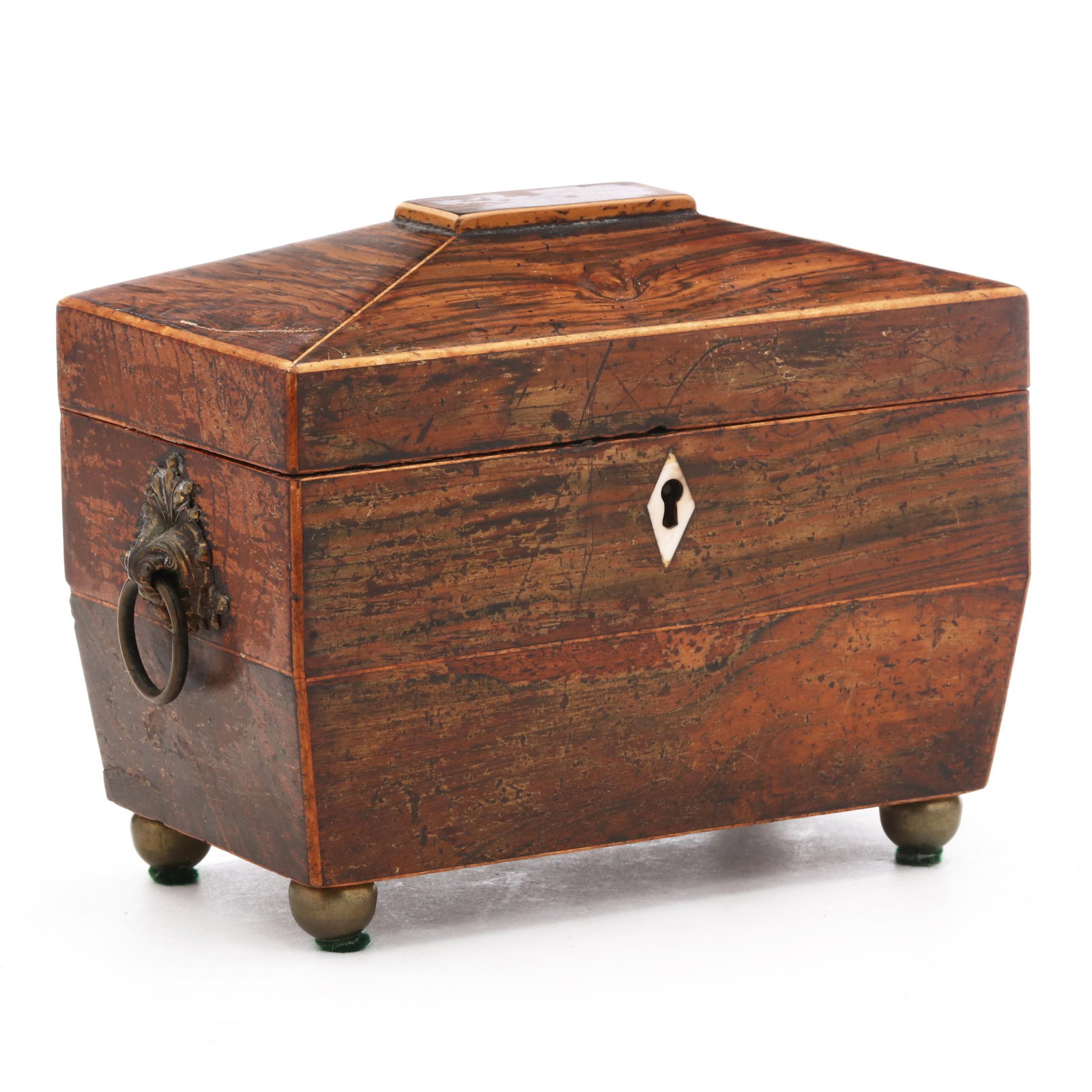 William IV Inlaid Rosewood Tea Caddy (1 of 5)