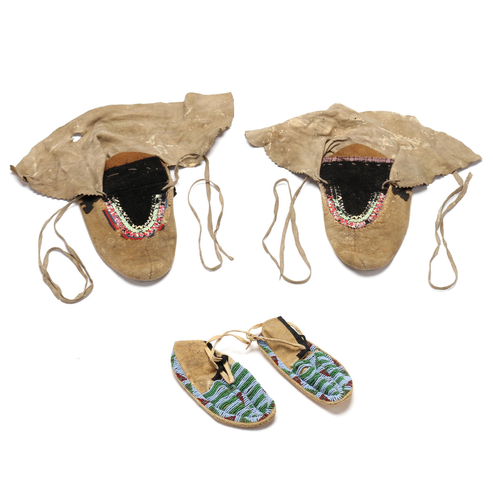 Two Pairs of Beaded Indian Moccasins, Likely Wisconsin Origin (1 of 5)
