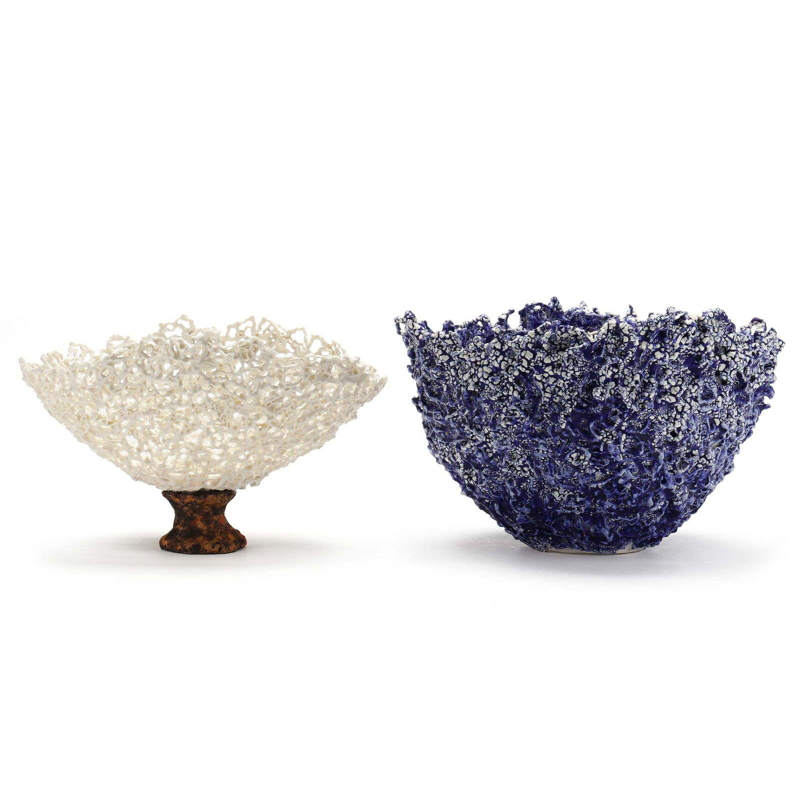 Patricia Shaw (NC, 1942-2023), Two Abstract Ceramic Bowls (1 of 13)