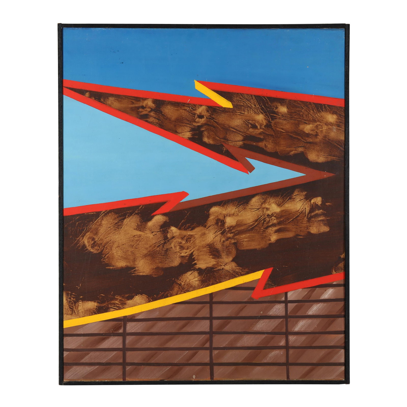 Antonio Recalcati (Italian, b.1938), Figure: Antonio Recalcati (Italian, b.1938), Figureacrylic on canvas, 1966, signed and inscribed to verso, framed. Stretcher size 39 1/4 x 41 1/2 in. From the Collection of the late Pedro Millan, Sr., Caracas