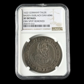 Baden-Durlach 1622 Taler NGC XF DETAILS OBV SPOT REMOVED