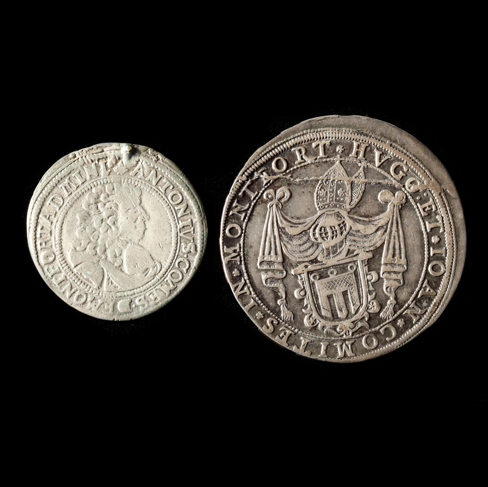 German States, Montfort. 1620 Taler and 1692 15 Kreuzer (1 of 2)