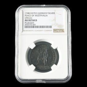 Germany, 1748-Dated Silver Peace of Westphalia, NGC AU DETAILS