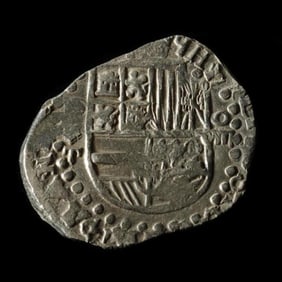 Silver Eight Reale Coin Salvaged From  Nuestra Señora de Atocha