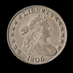 1806 Draped Bust Half Dollar; Pointed 6, Stem not Through Claw