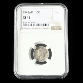 1942/41 Mercury Dime, NGC XF45