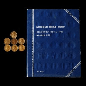 Lincoln Cents, 1909-1940, Nearly Complete Set with Three Semi-Keys