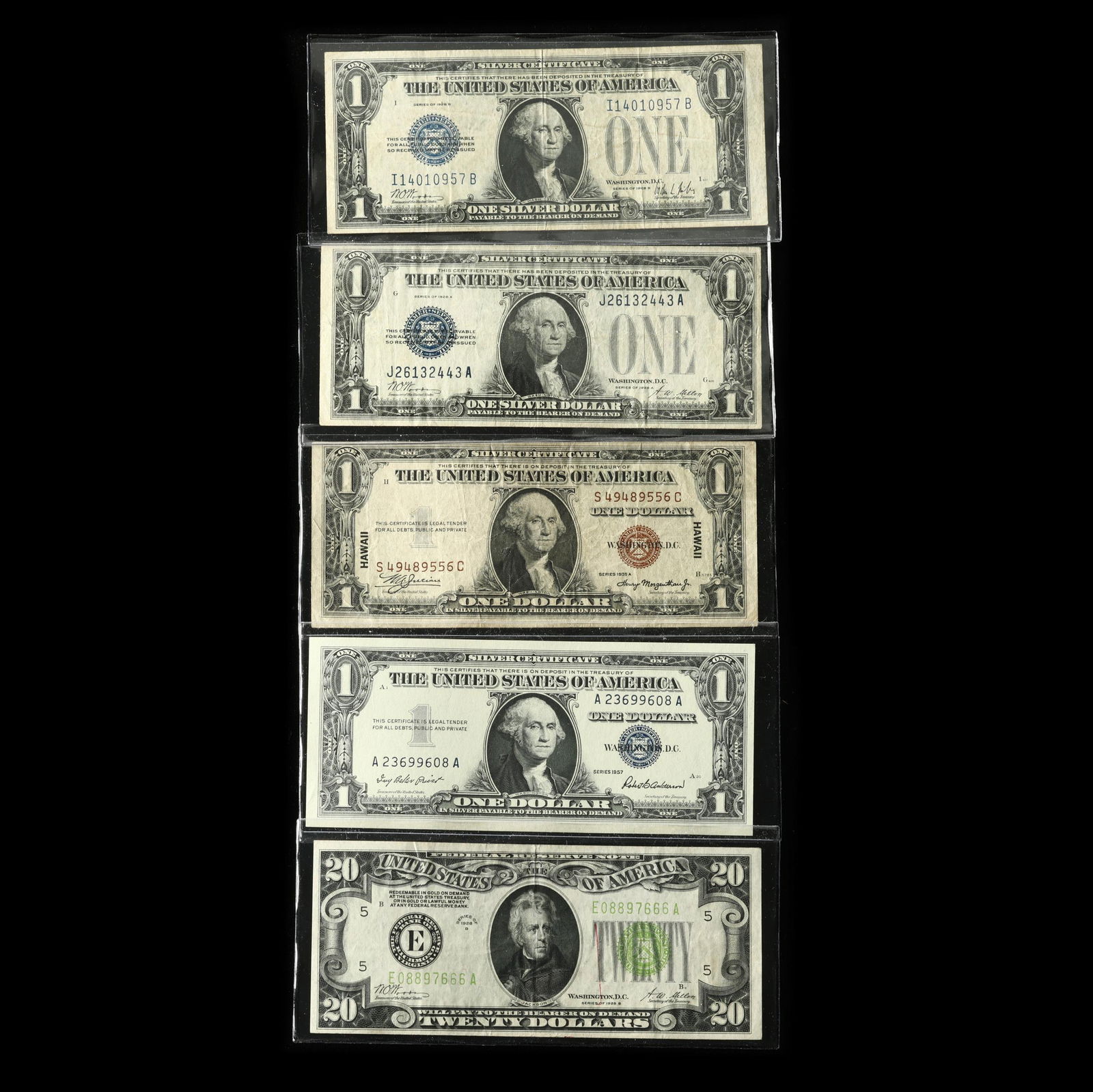 Five Collectible 20th Century Small Size Notes (1 of 2)