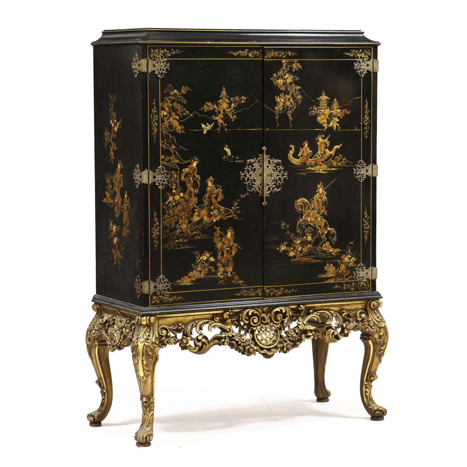 17th Century Style Chinoiserie Bar Cabinet on Stand (1 of 8)