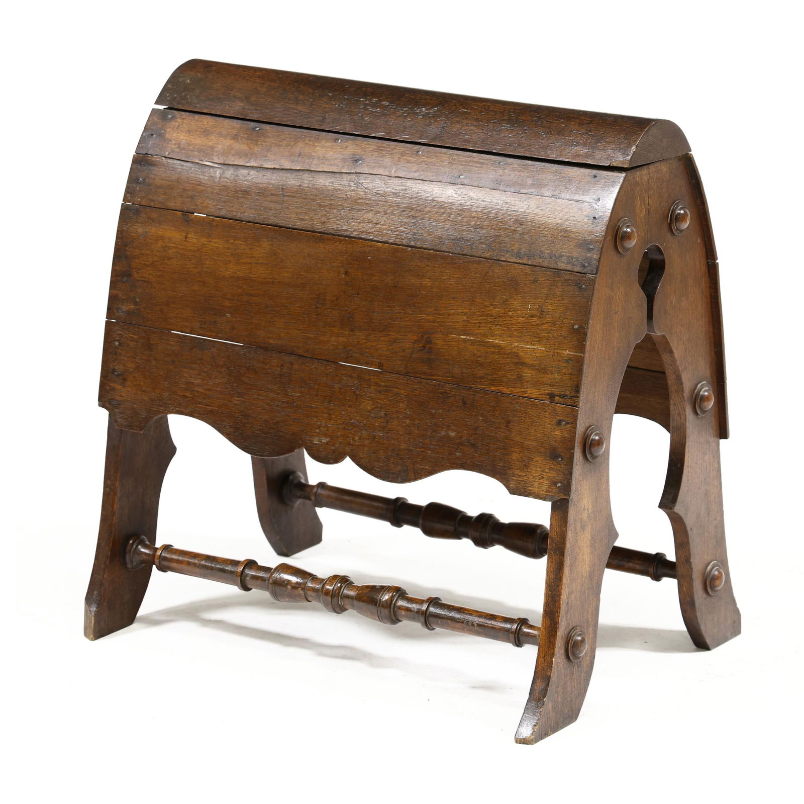 Antique English Oak Saddle Stand (1 of 3)