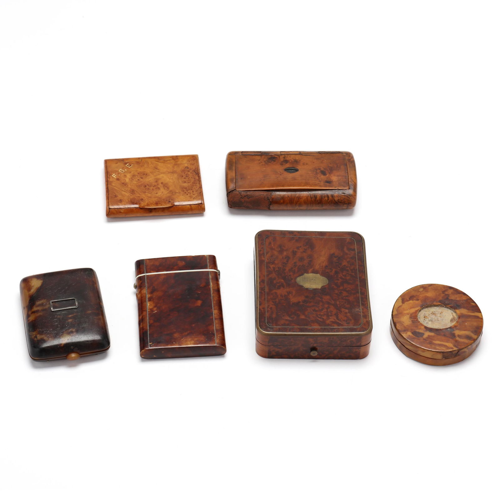 A Collection of Six Antique Continental Boxes (1 of 10)