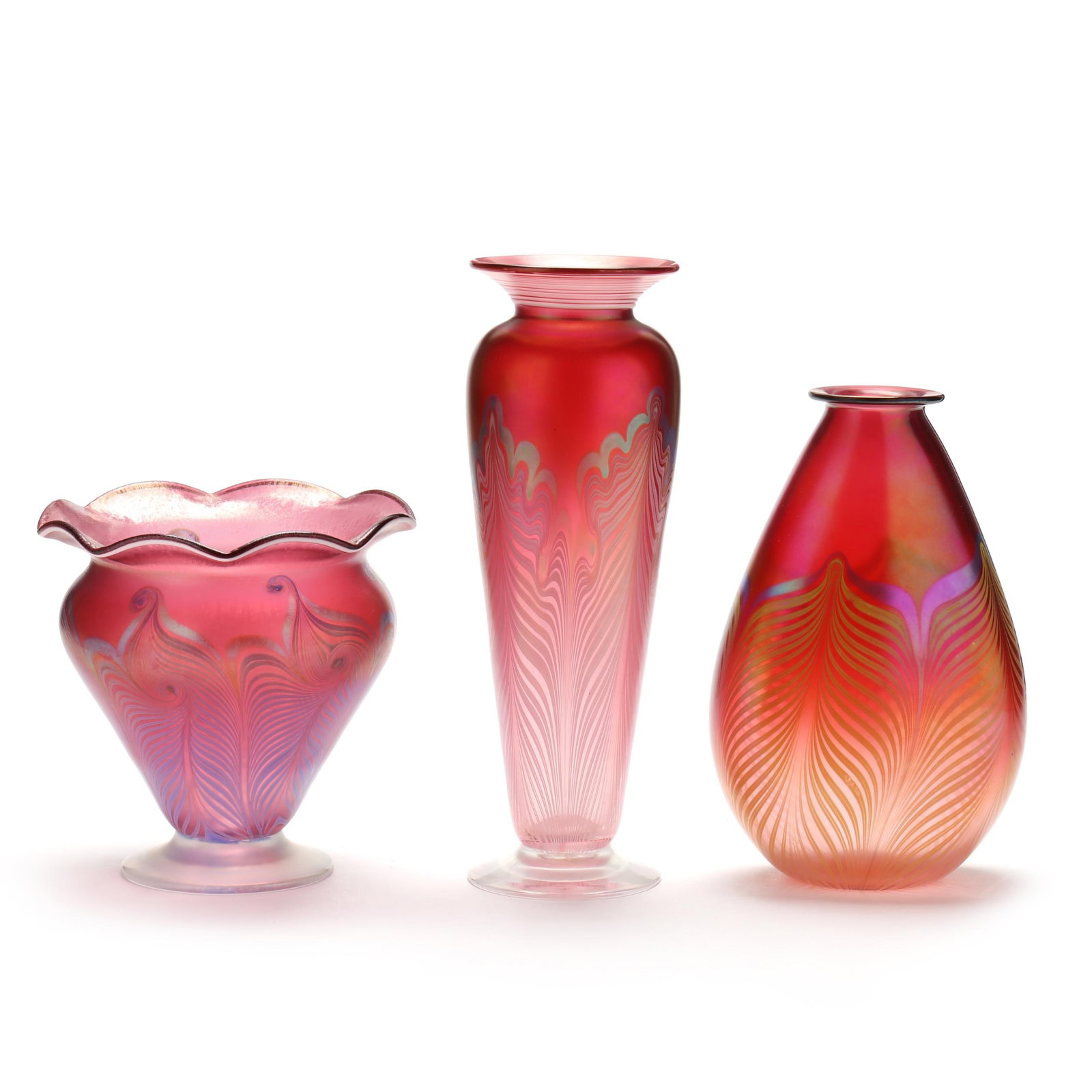 Three Vandermark Art Glass Vases (1 of 9)