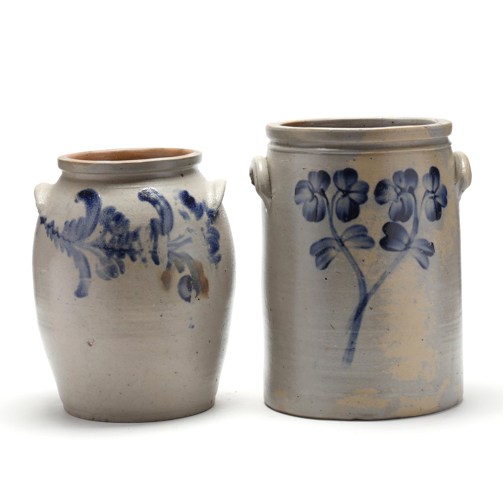 Two Large Cobalt Decorated Stoneware Crocks (1 of 10)