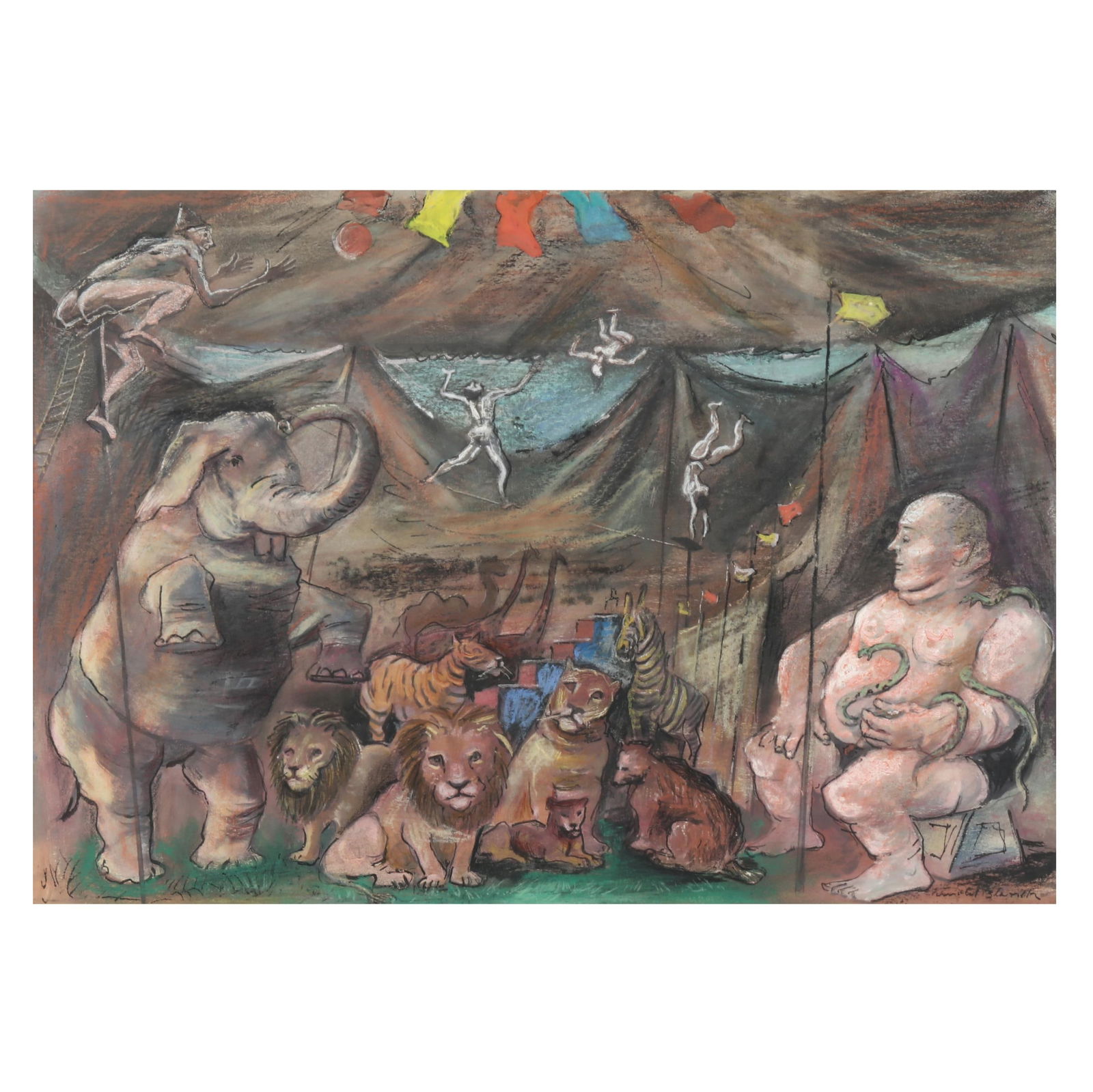 Arnold Blanch (American, 1896-1968), Circus Scene (1 of 5)